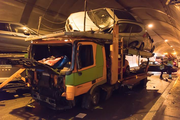 LKW Unfall in Micheldorf auf der A9, Tunnel, 07. Oktober 2016