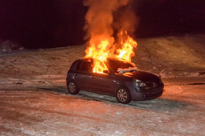 Monatsübung PKW Brand, 09. Jan 2018, Micheldorf