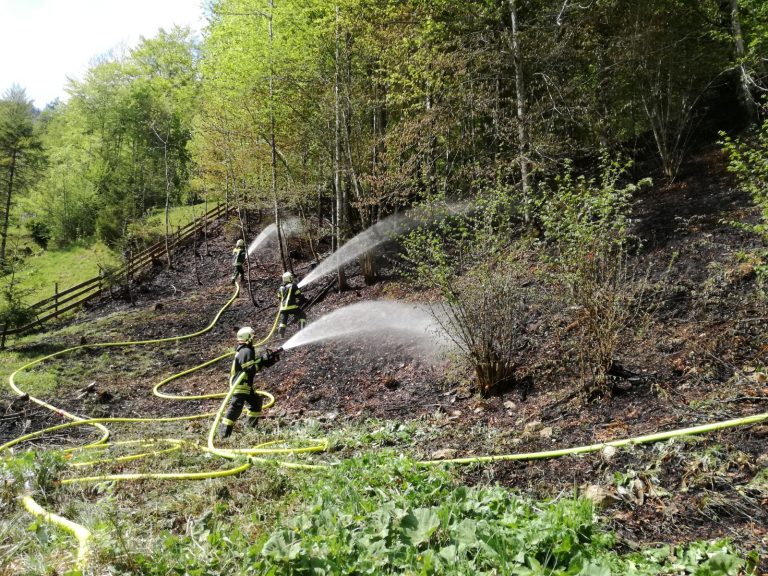 Waldbrand am 23. April 2018 in  Micheldorf, In der Krems