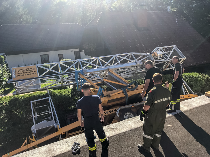 Alle 3 Kräne im Einsatz! 1. Juli 2018 Micheldorf