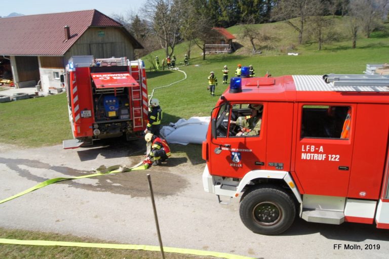 Übung in Molln – Pendelverkehr mit TLF, 30. März 2019