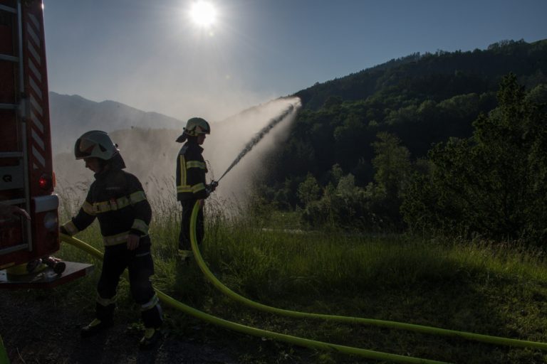 Flurbrand – Übungsannahme in Seebach – 7. Juni 2019