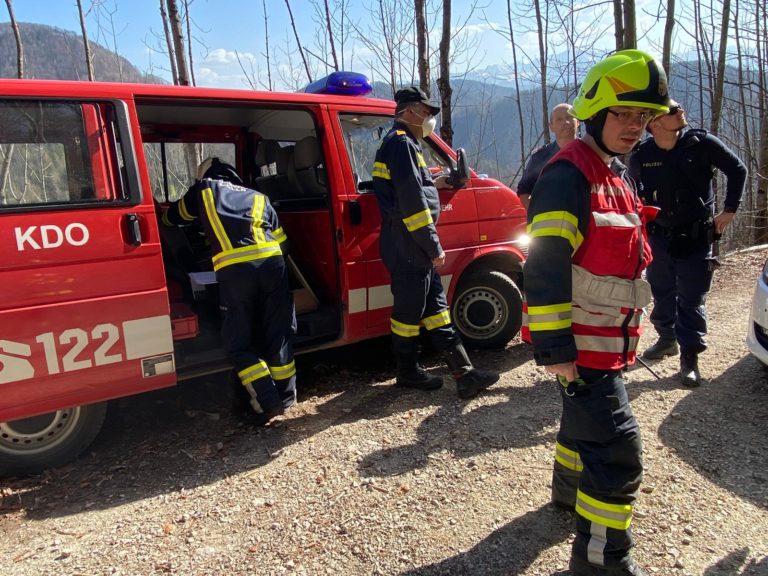 Waldbrand in Molln, Breitenau, am Schoberstein,   28. März 2020