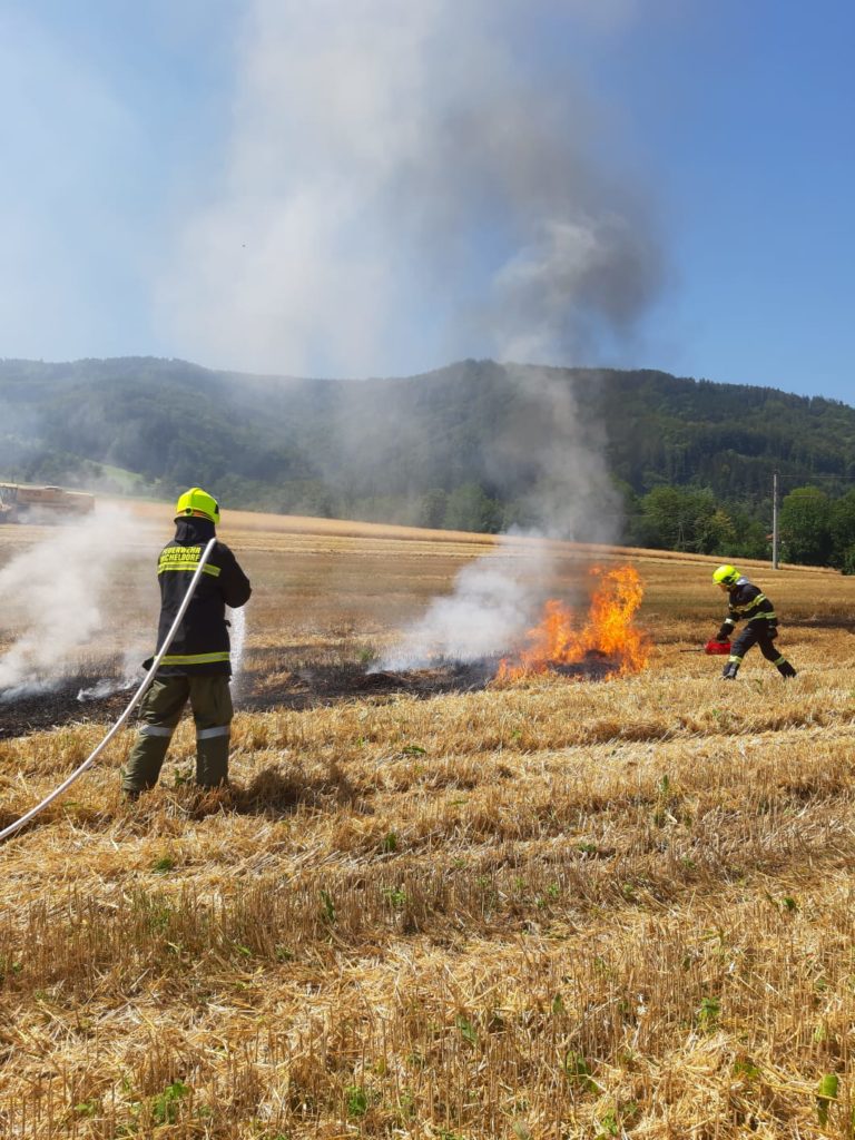 Übung Brand Stoppelfeld, 01. August 2020