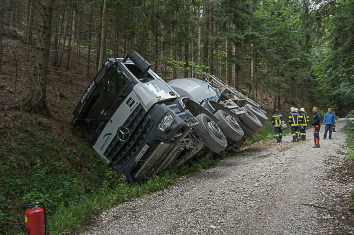 Bergung Betonlaster, Steinfelden, 31. August 2020