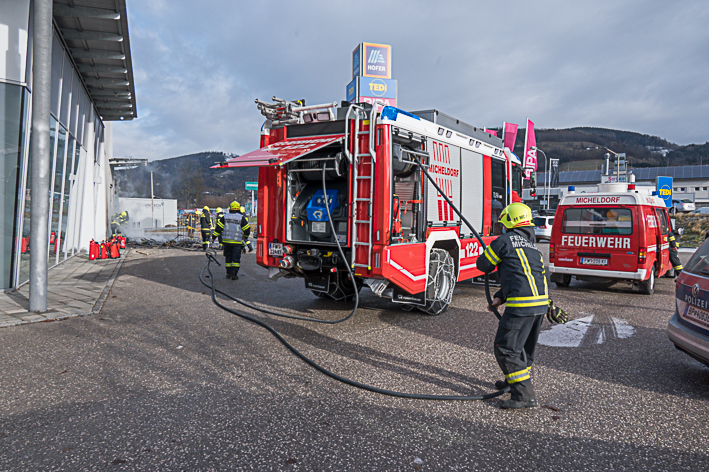 Rollcontainerbrand in Micheldorf, 13. Jänner 2021