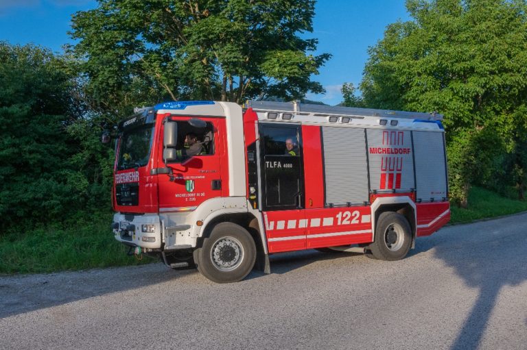 Übung Strahlrohrführung, FF Micheldorf, 6. August 2021