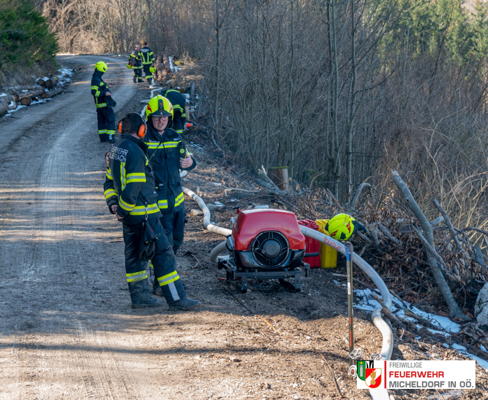 Sommer, Sonne, Trockenheit – Waldbrandgefahr! Große Übung am 18. März 2023 in Altpernstein, Micheldorf