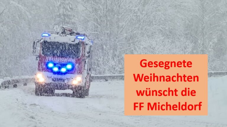 Ruhige und gesegnete Weihnachten wünscht die FF Micheldorf