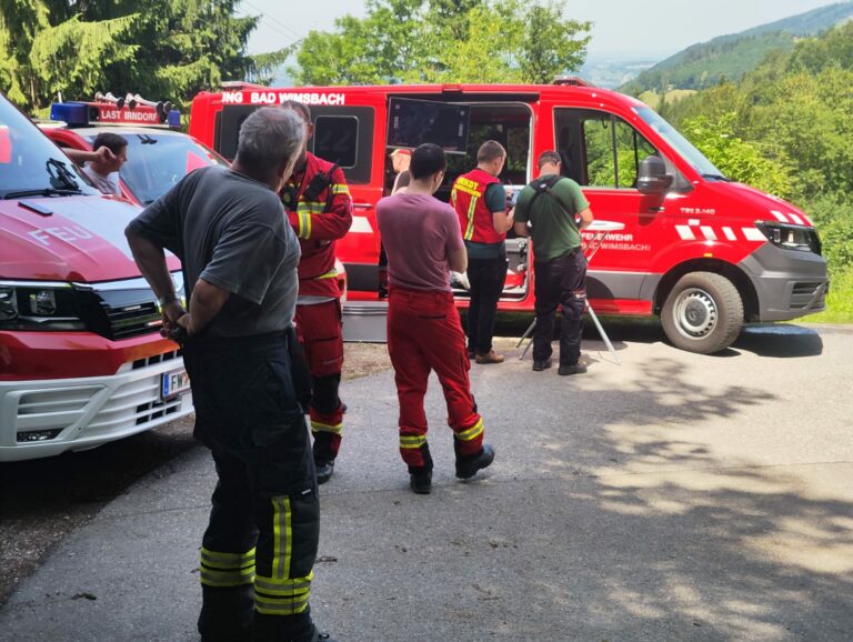 Absturzverdacht eines Paragleiters bei der Burg Altpernstein, 19. Juni 2024, Micheldorf