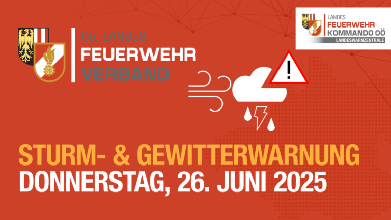 ⚠️ Unwetterwarnung für Oberösterreich – Achtung Sturm & Gewitter ab dem Nachmittag ⚠️