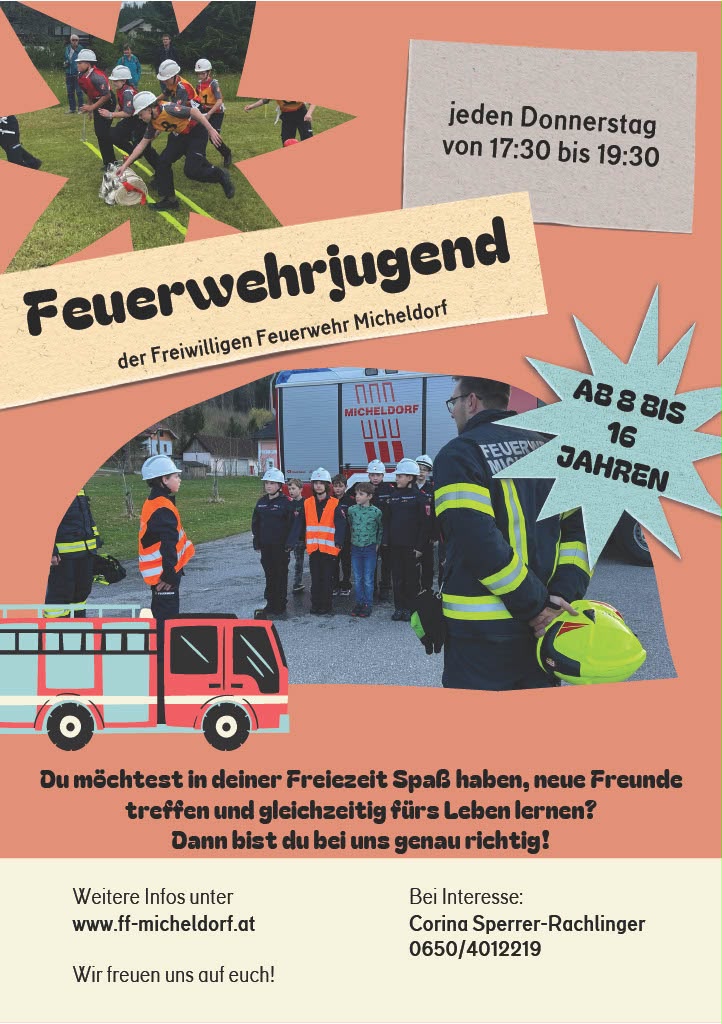 🚒 Feuerwehrjugend Micheldorf – Komm vorbei und sei dabei! 🚒
